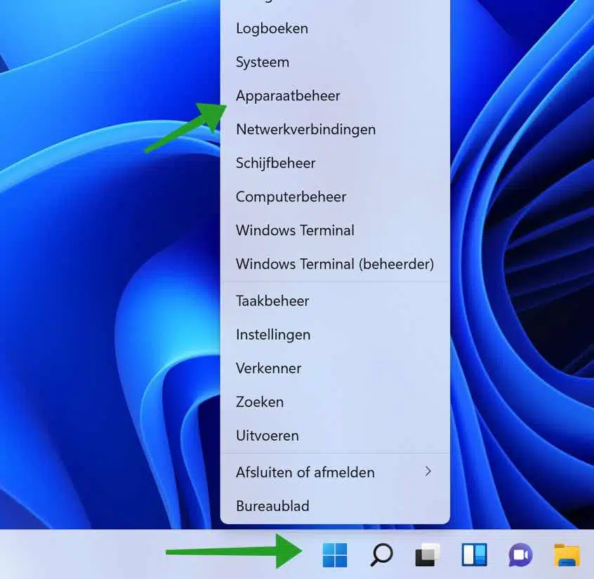 Apparaatbeheer openen in Windows 11