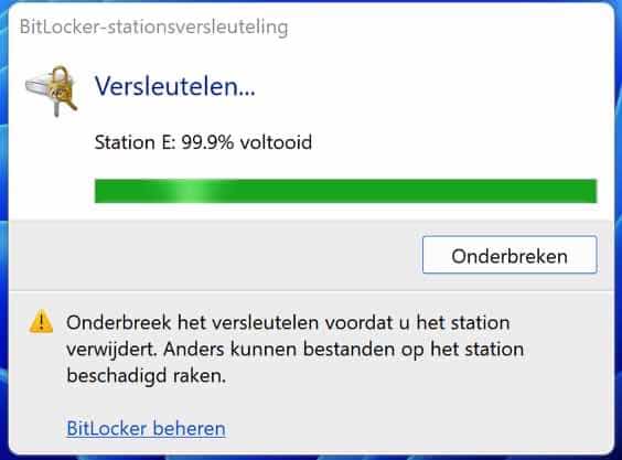 BitLocker versleuteling