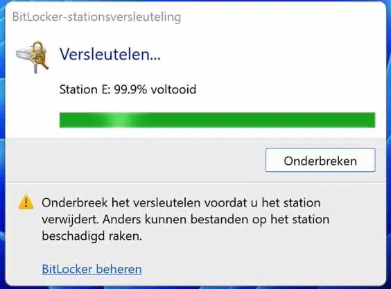 BitLocker versleuteling
