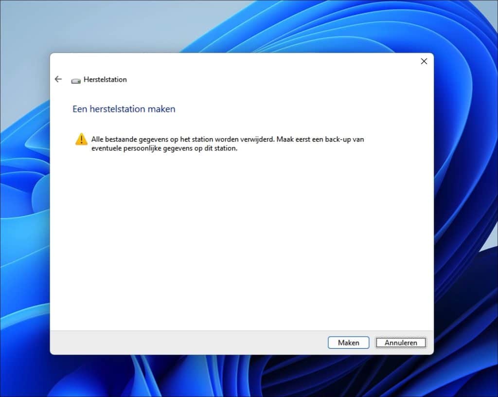 Een herstelstation maken