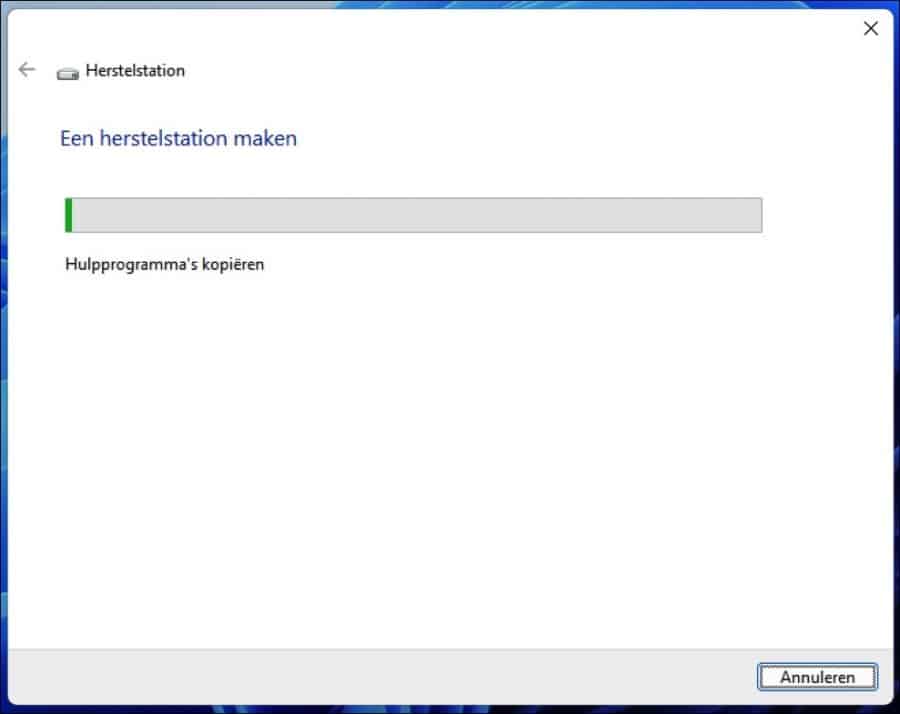 Herstelschijf aanmaken in Windows 11