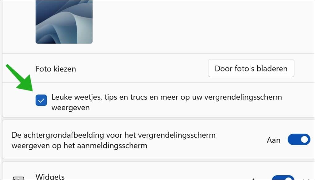 Leuke weetjes, tips en trucs en meer op uw vergrendelingsscherm weergeven