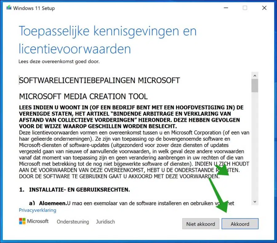 Media creation tool voorwaarden
