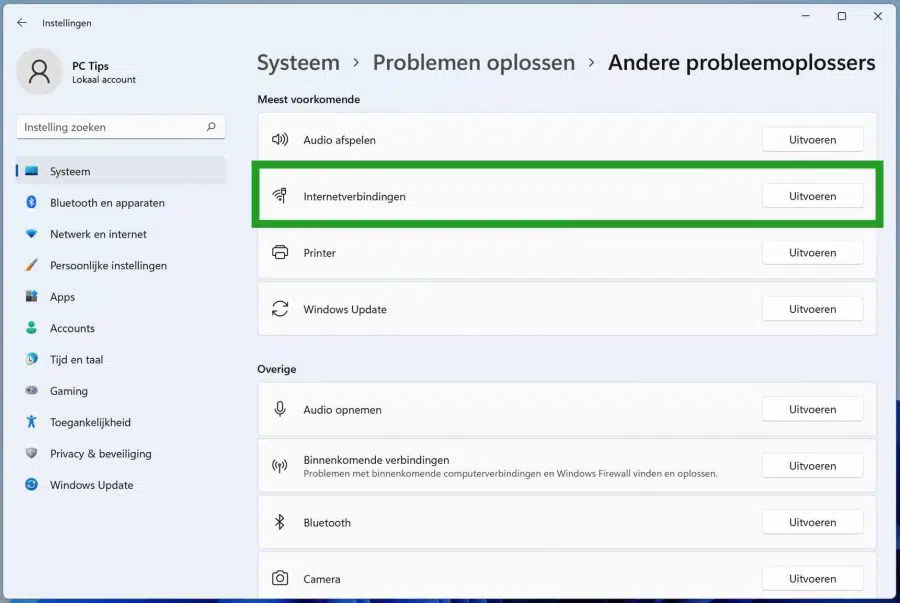 Problemen met een internetverbinding oplossen in Windows 11