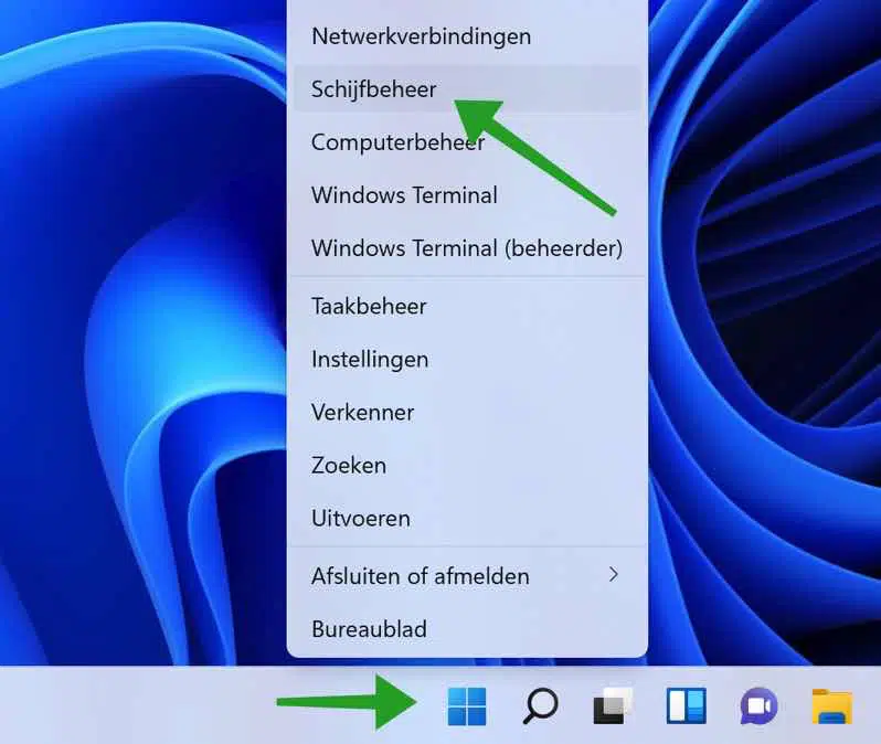 Schijfbeheer in Windows openen