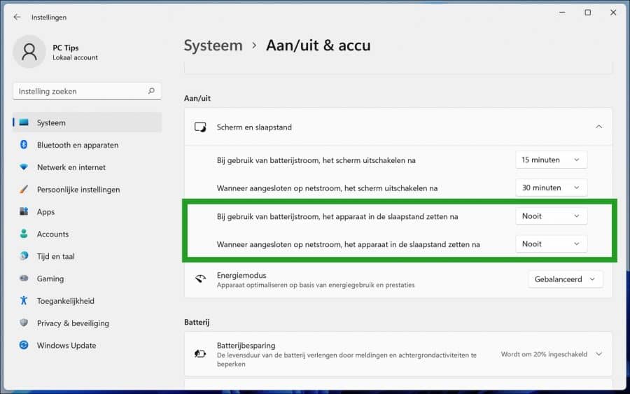 apotheek Editor Wet en regelgeving Slaapstand in Windows 11 inschakelen of uitschakelen
