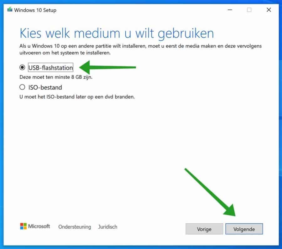 Erstellen Sie ein Windows 10-Installationsmedium für einen USB-Stick