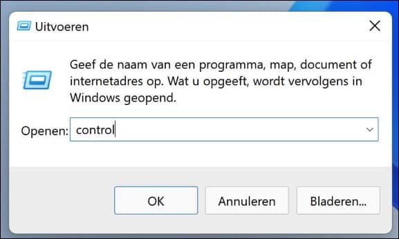 Control uitvoeren