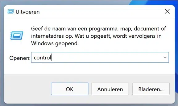 Control uitvoeren