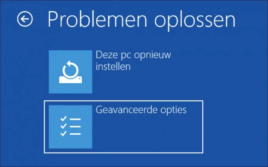 Geavanceerde opties