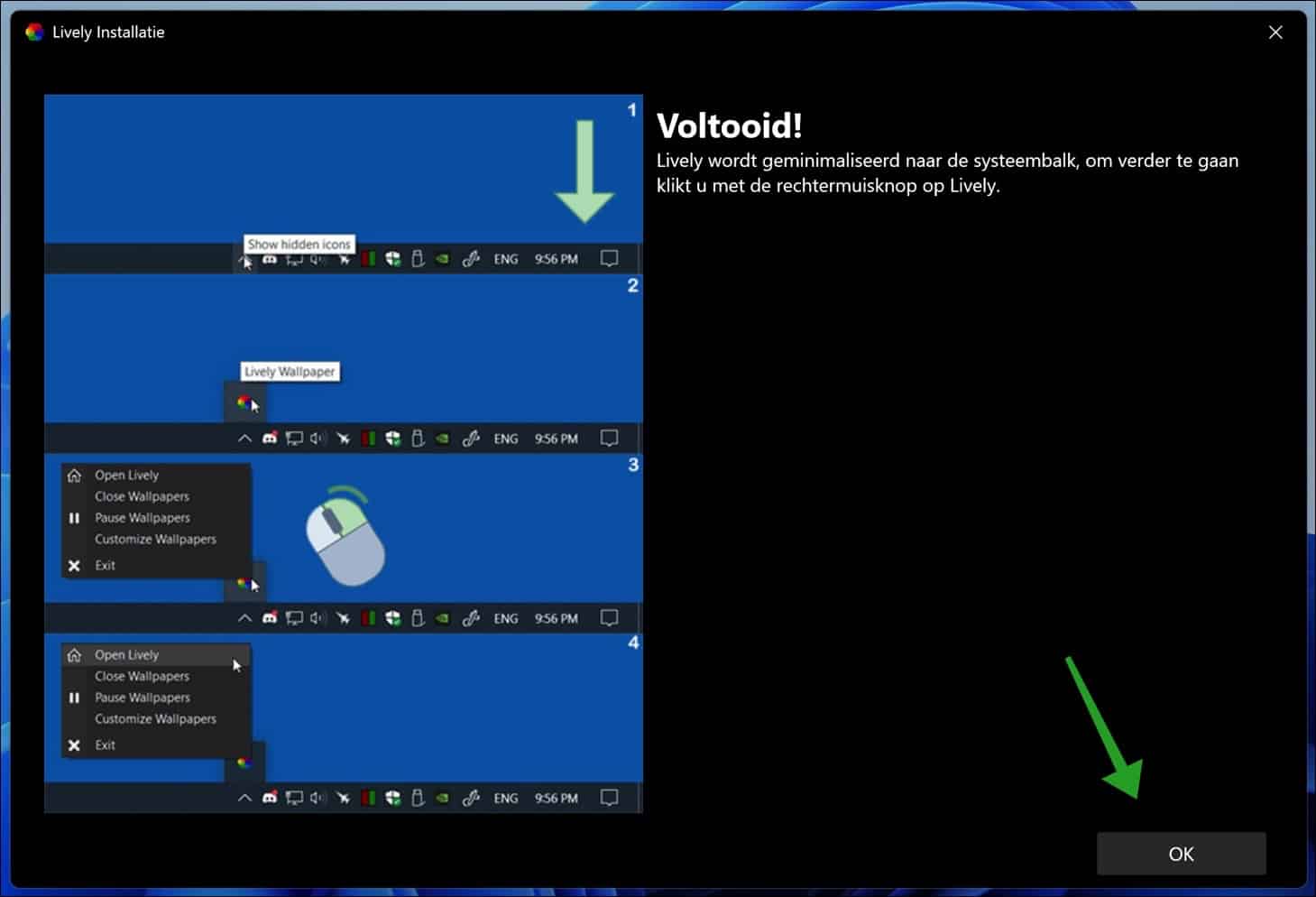 Bewegende achtergrond instellen in Windows 11