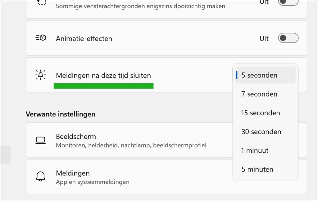 Meldingen na deze tijd sluiten