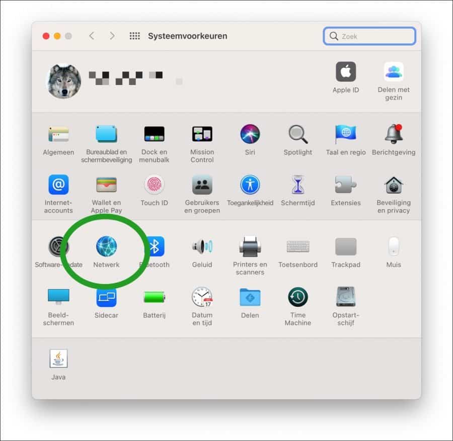 Configurações de rede mac