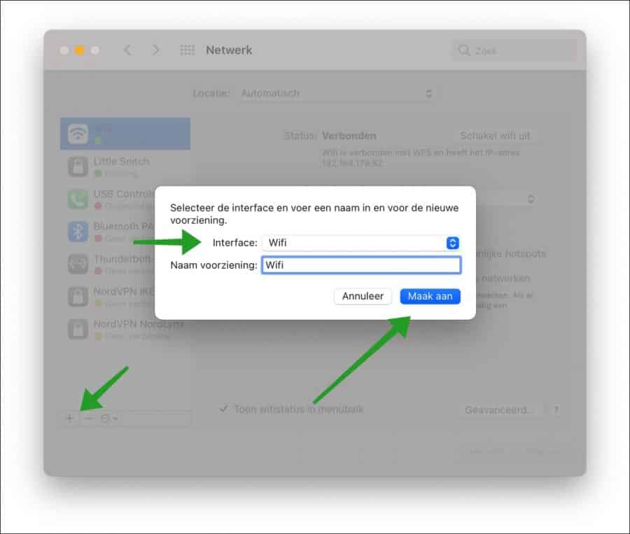 Crear nuevo wifi en mac