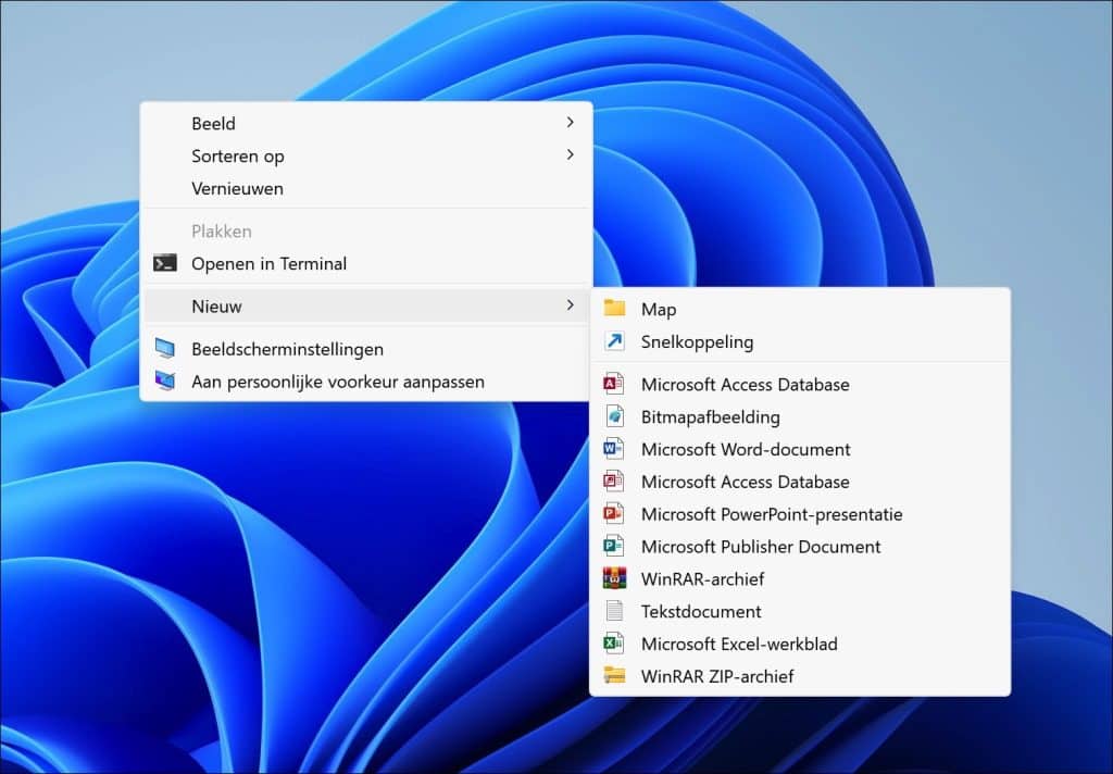 Oude rechtsklik menu terugzetten in Windows 11