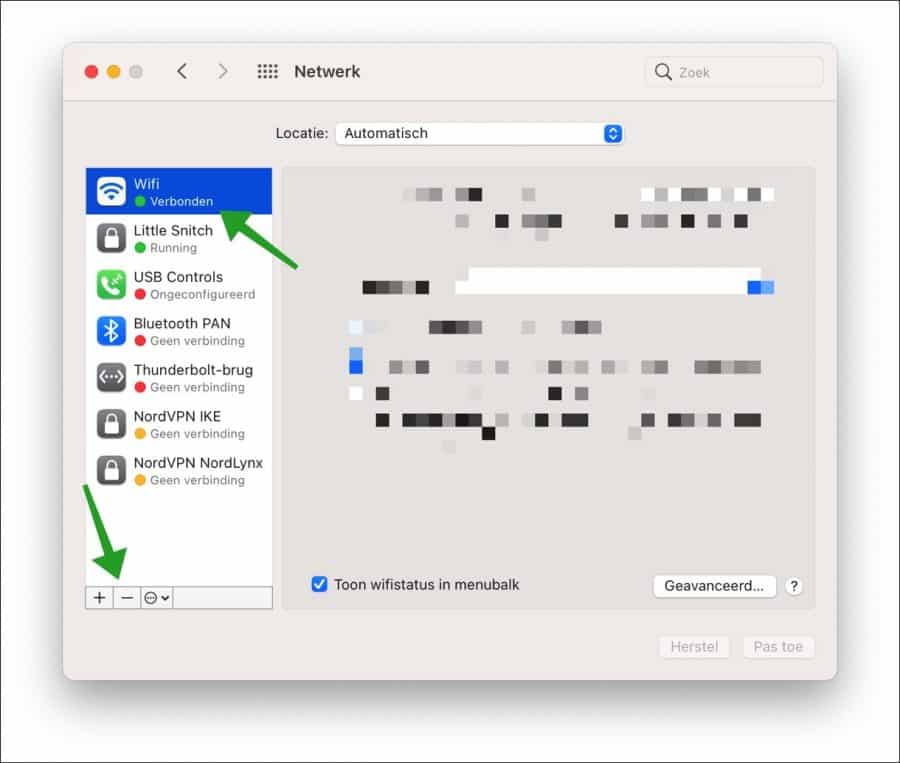 Restablecer la configuración de WiFi mac