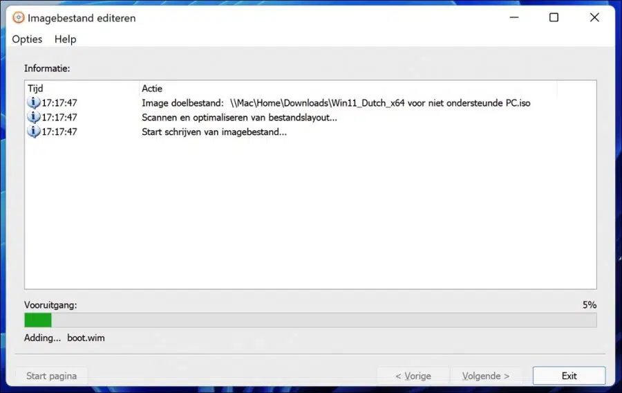 Windows 11 image bestand maken