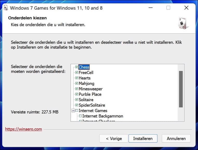 Instale jogos do Windows 7 para Windows 11