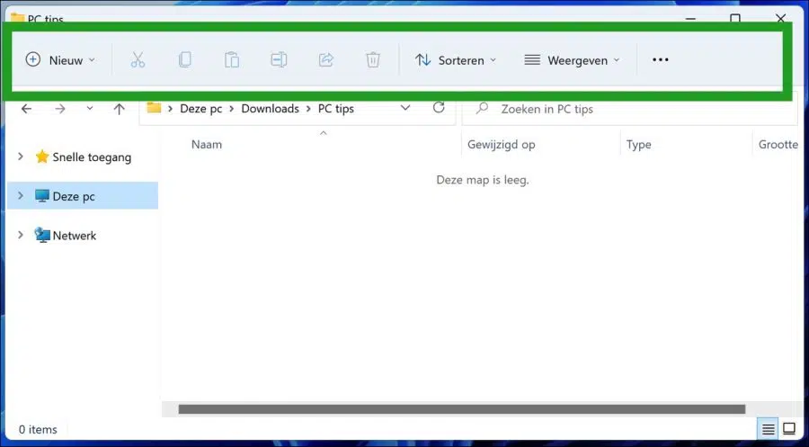 nieuwe windows 11 verkenner