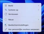 rechtermuisknop menu in Windows 11 terugzetten naar Windows 10