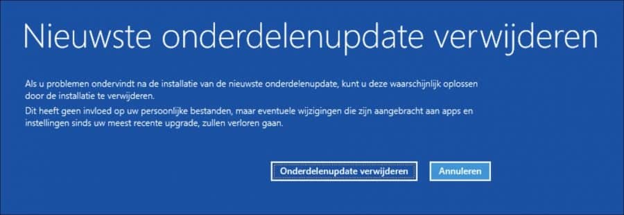 Uninstall update via boot options in Windows 11