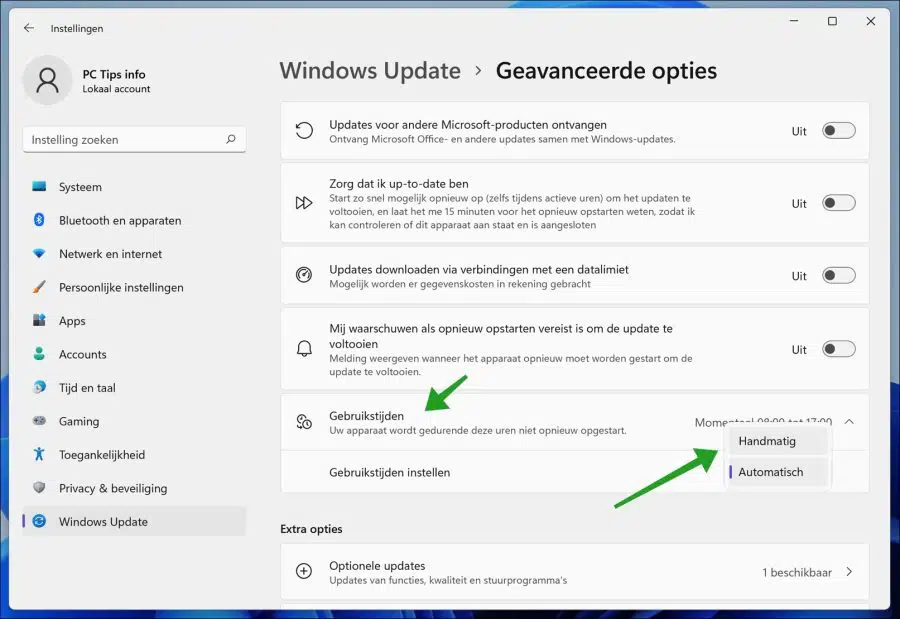 Gebruikerstijden wijzigen in Windows 11