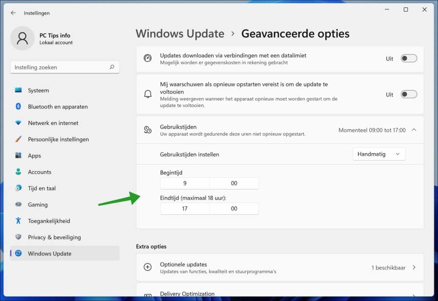 Passen Sie die Nutzungszeiten in Windows 11 an