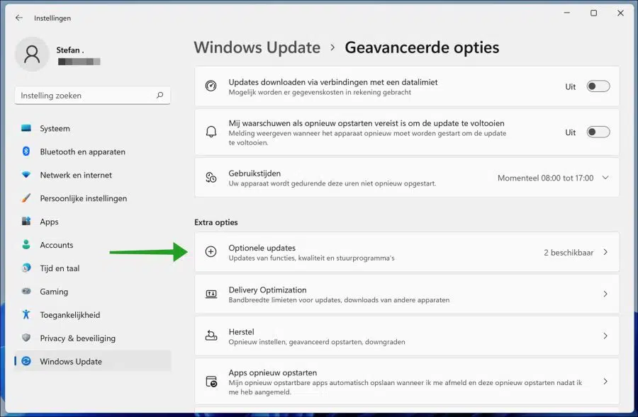 Optionele updates installeren