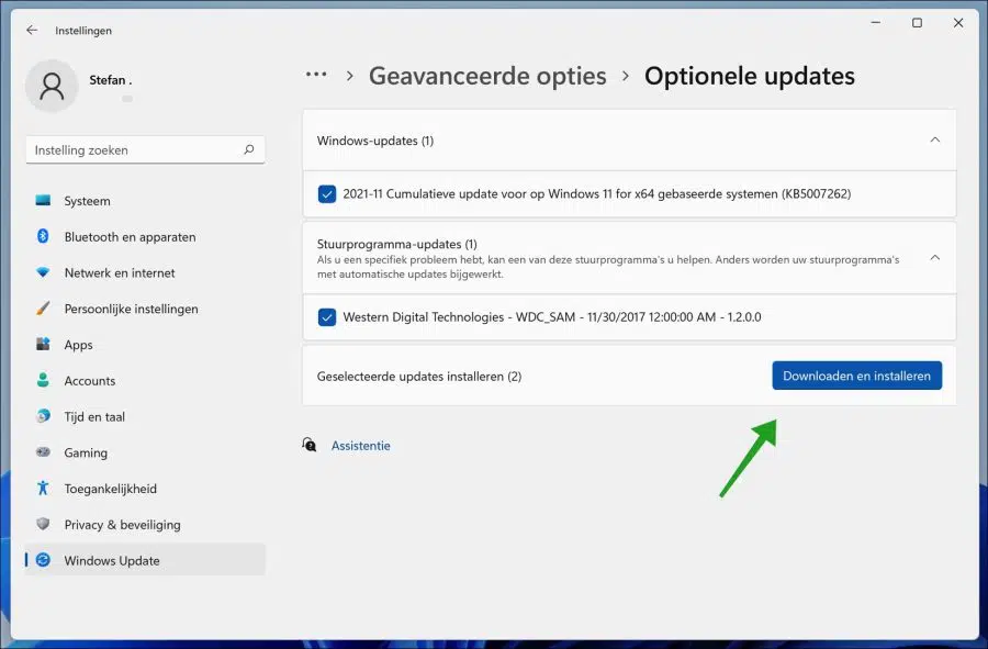 Optionele updates installeren in Windows 11