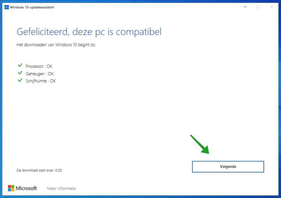 PC is compatibel voor 21H2 update