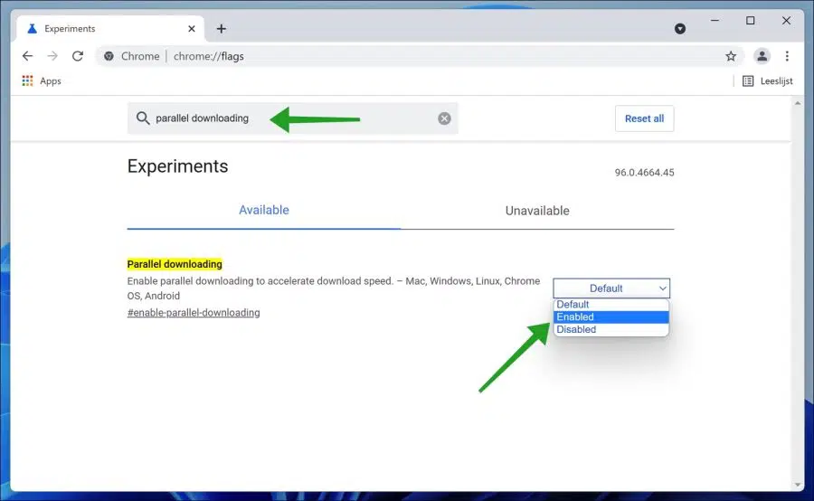 Parallel downloading inschakelen in Google Chrome