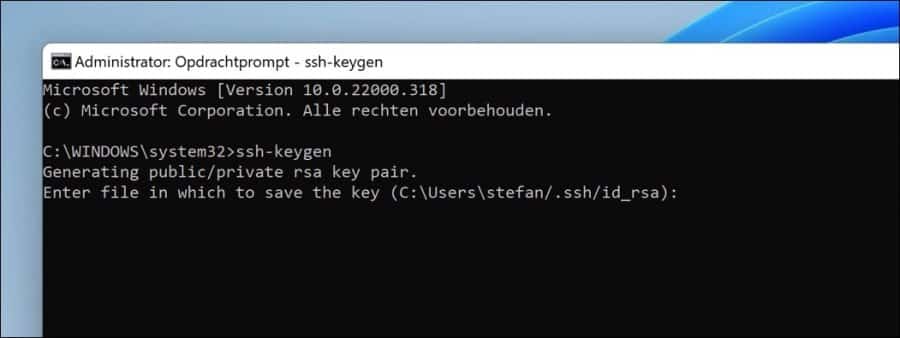 Criar keygen ssh