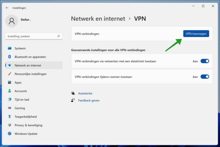 Agregar VPN en Windows 11