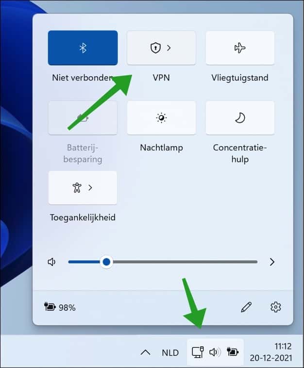 Verbinding maken met VPN in Windows 11