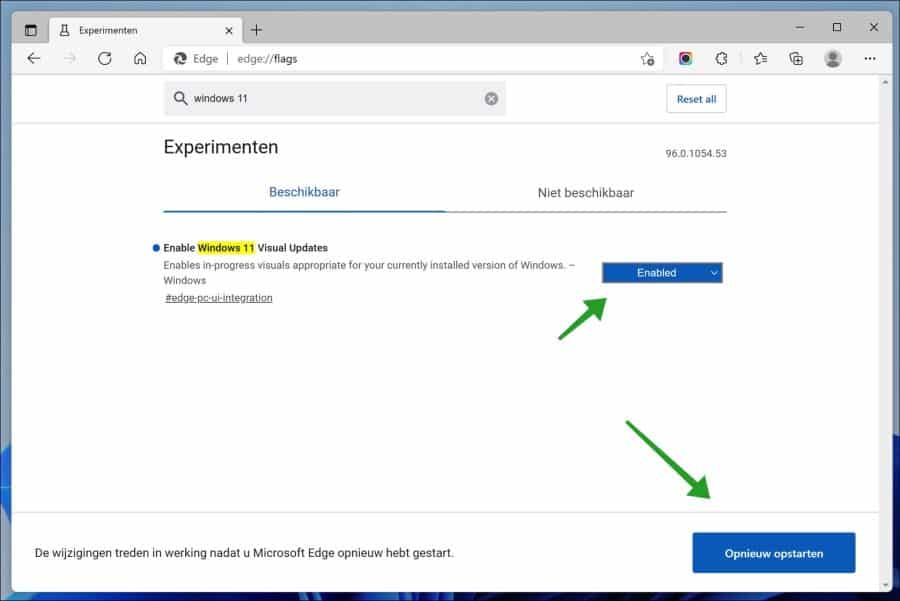 Windows 11 uiterlijk toepassen op Microsoft Edge