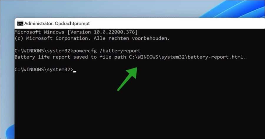 Erstellen Sie einen Batteriebericht in Windows mit powercfg