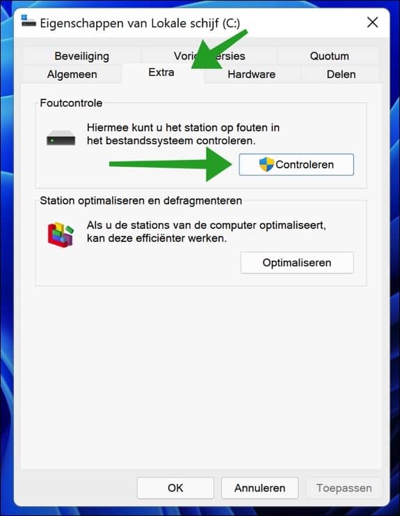 Run local disk error check