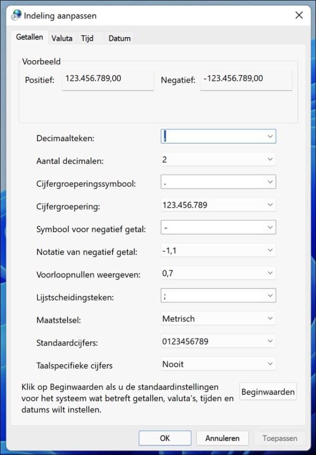 Indelingen aanpassen in Windows 11