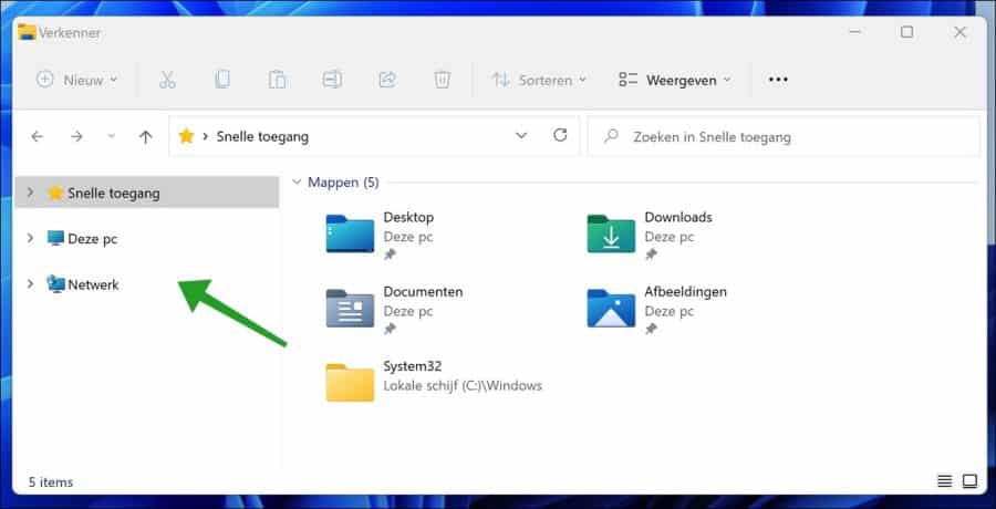 OneDrive uitschakelen in Windows verkenner