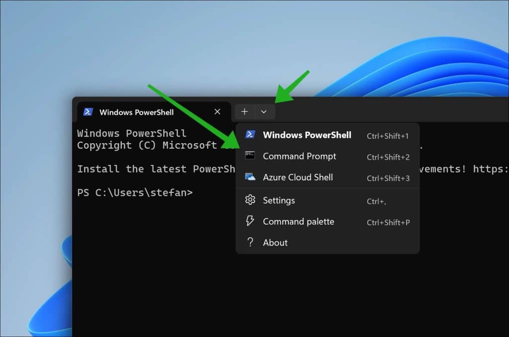 Opdrachtprompt openen via Win-X menu