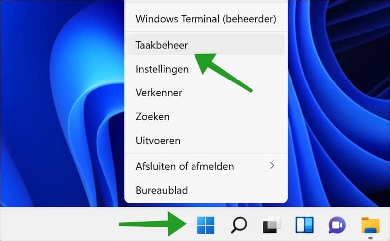 Öffnen Sie den Task-Manager