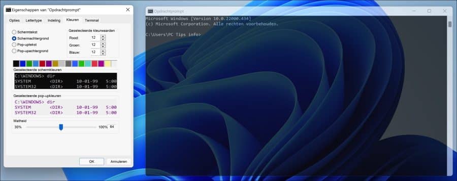 Transparent background Command Prompt