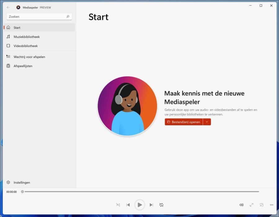 Windows Media Player preview in Windows 11