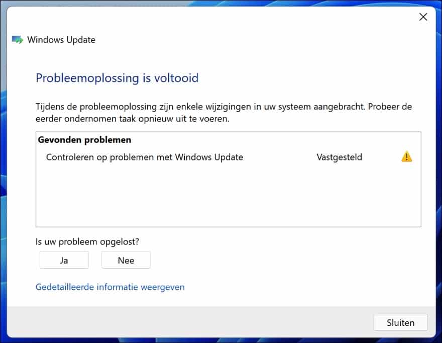 Windows update troubleshooter