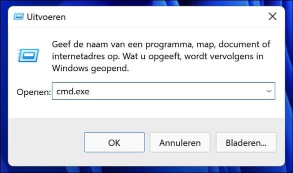 Führen Sie cmd exe aus