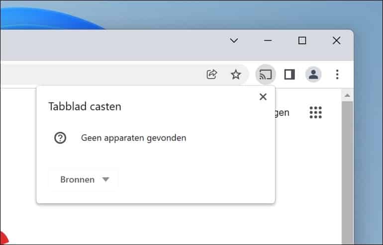 Chromecast in Google Chrome