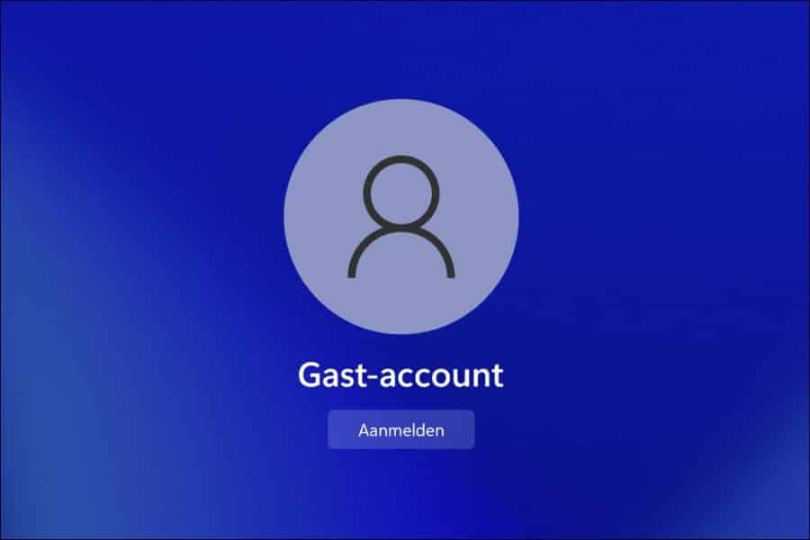 Gast account toevoegen in Windows