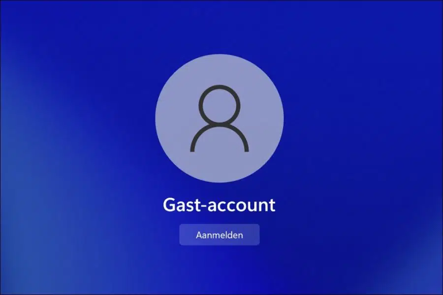 Gast account toevoegen in Windows