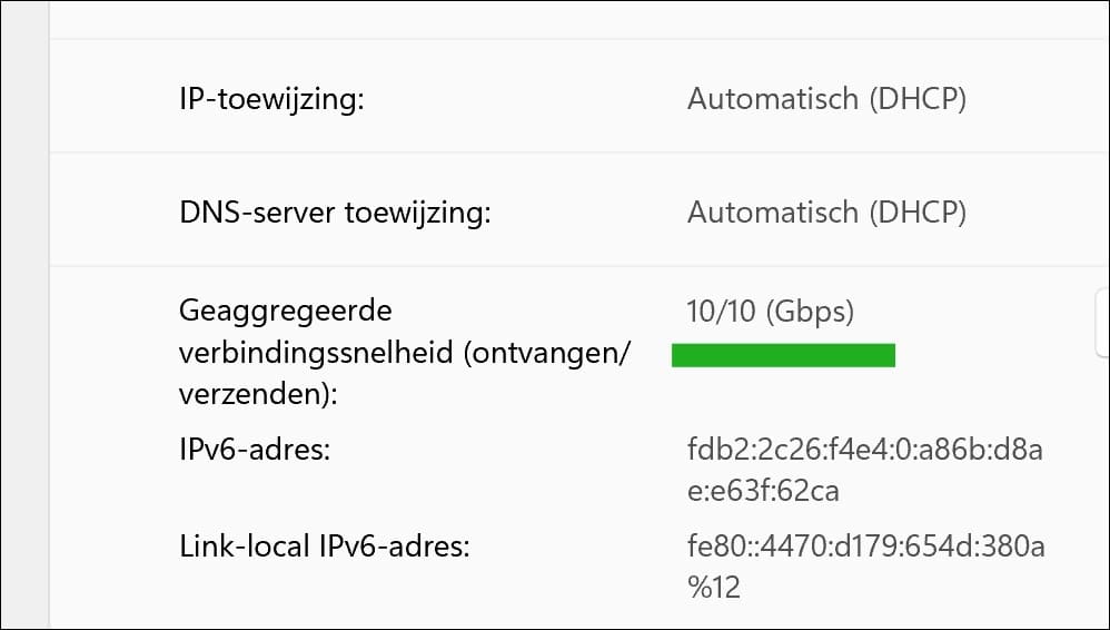 Geaggregeerde verbindingssnelheid