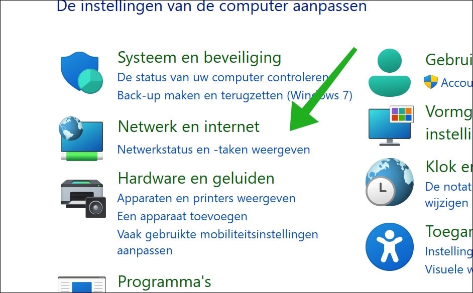 Netwerkstatus en -taken weergeven